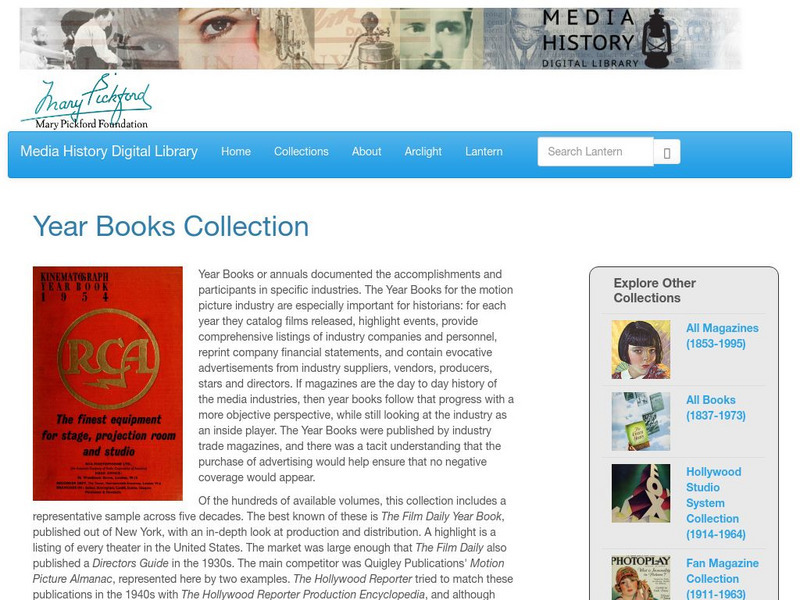 Media History Digital Library: Year Books (1916 1964) Primary