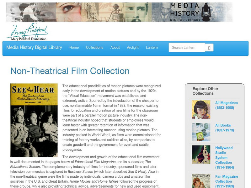 Media History Digital Library: Non Theatrical Film Collection (1918 1973) Primary