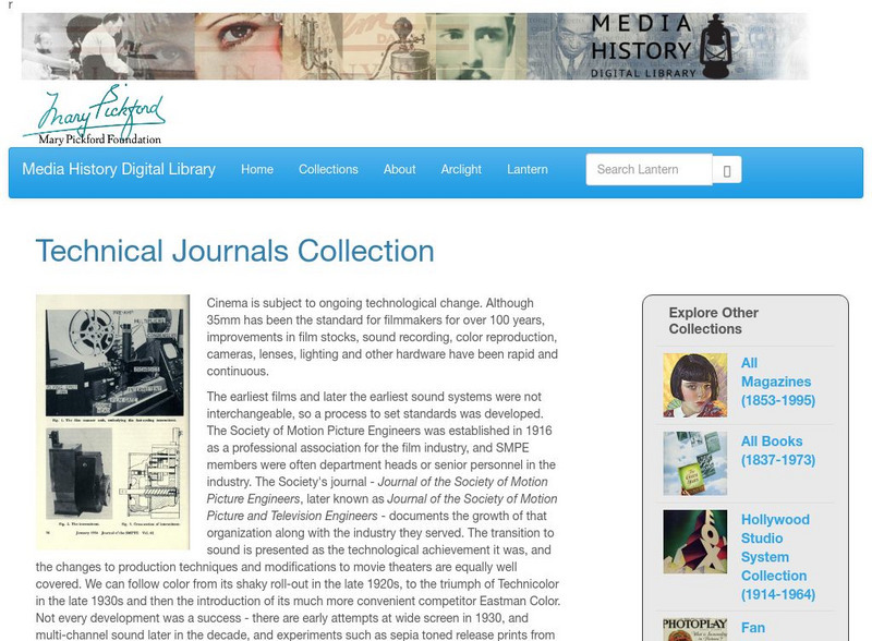Media History Digital Library: Technical Journals Collection (1916 1965) Primary Media History Digital Library: Technical Journals Collection (1916 1965) Primary