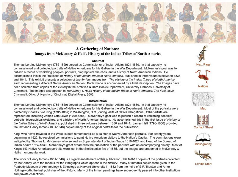 A Gathering of Nations: Images of History of the Indian Tribes of North America Handout A Gathering of Nations: Images of History of the Indian Tribes of North America Handout