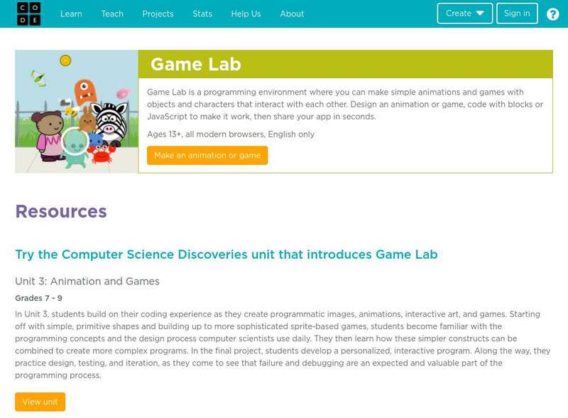 Code.org: Game Lab Activity Code.org: Game Lab Activity