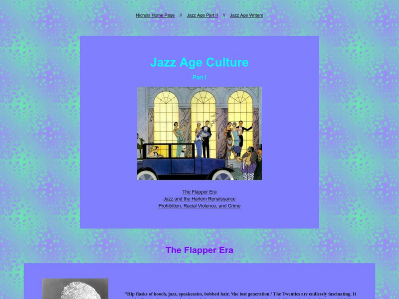 Jazz Age Culture: Part 1 Website