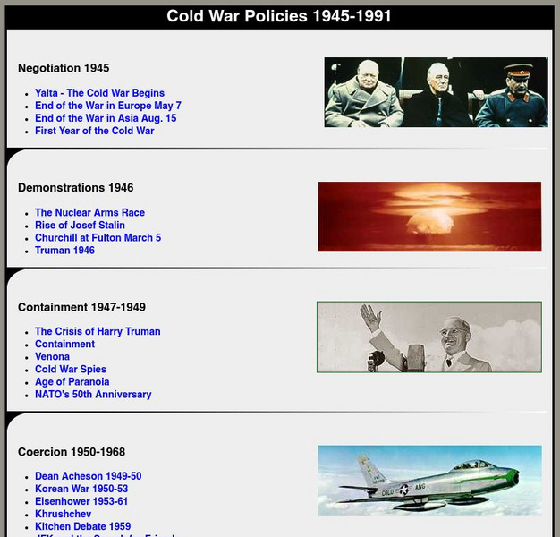 Schoenherr: Cold War Policies 1945 1991 Handout Schoenherr: Cold War Policies 1945 1991 Handout