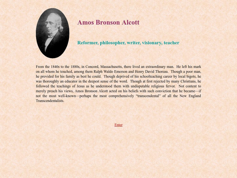 Amos Bronson Alcott Network: Bronson Alcott the Reformer Website Amos Bronson Alcott Network: Bronson Alcott the Reformer Website