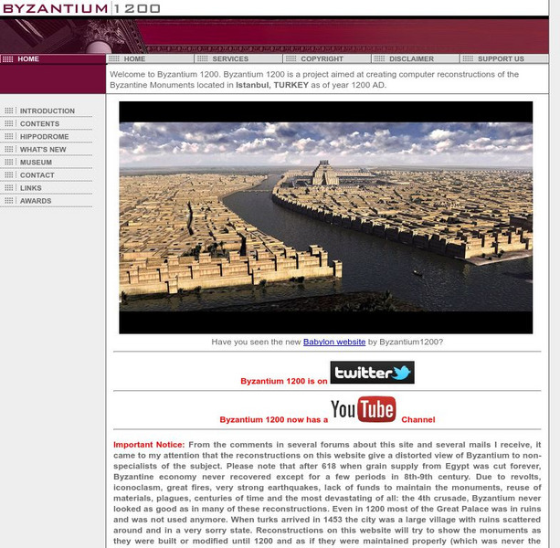 Byzantium 1200 Website