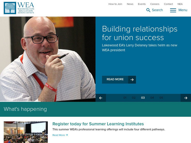 Washington Education Association (Wea) Website