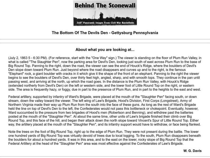Behind the Stonewall: Devil's Den, Gettysburg, Pa Graphic