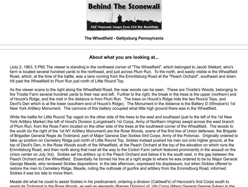 Behind the Stonewall: The Wheatfield, Gettysburg, Pa Graphic