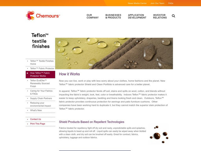 Chemours: Explore the World of Du Pont Teflon Website