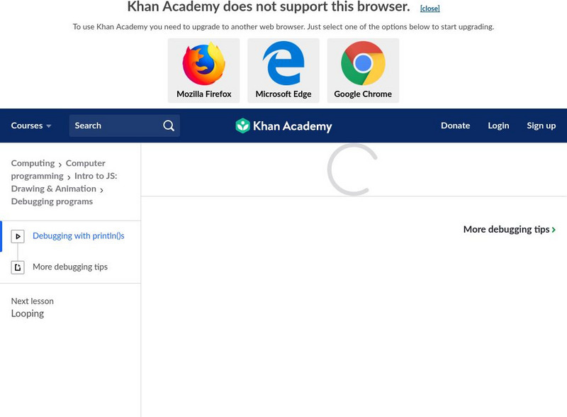 Khan Academy: Debugging With Println()s Instructional Video