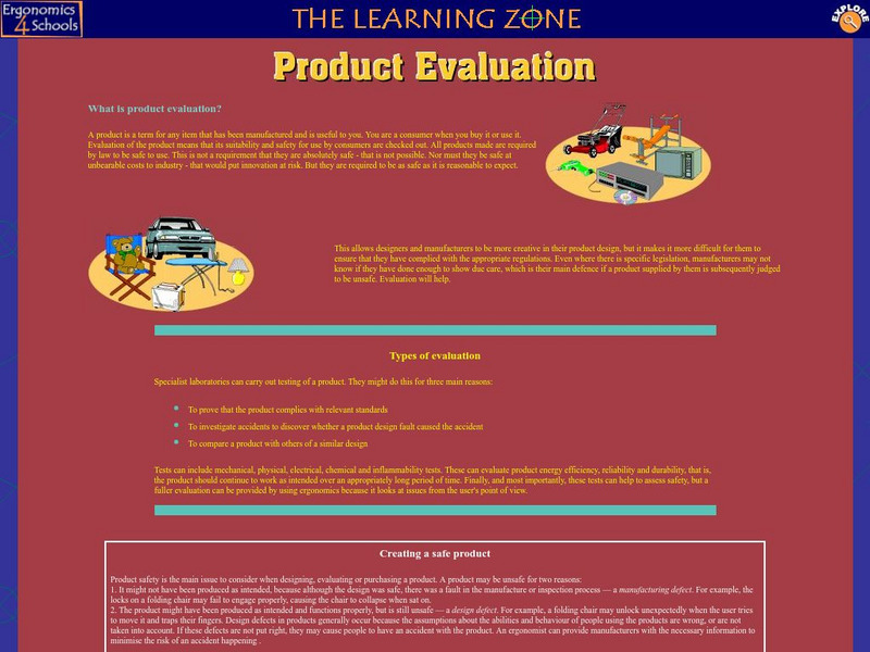 Ergonomics4 Schools: The Learning Zone: Product Evaluation Article Ergonomics4 Schools: The Learning Zone: Product Evaluation Article