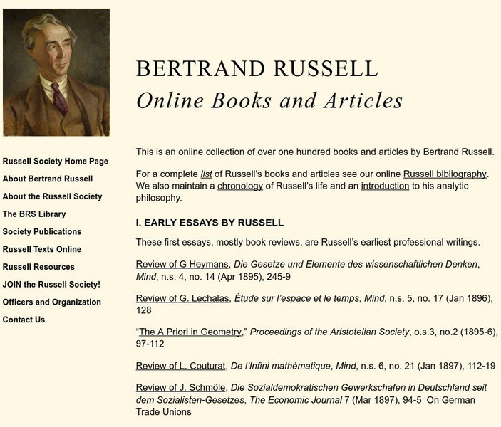 Bertrand Russell Society: Bertrand Russell's Writings eBook
