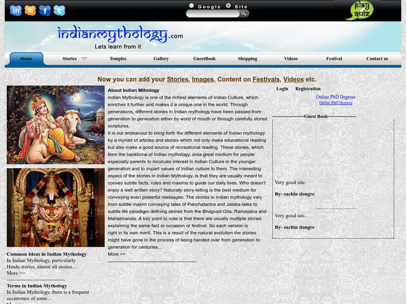 Indian Mythology Website