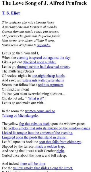 T. S. Eliot: The Love Song of J. Alfred Prufrock eBook