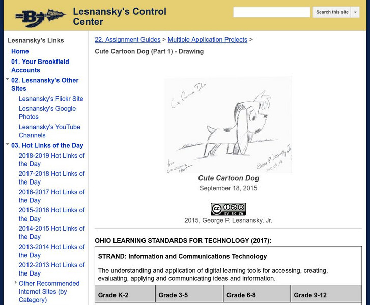Brookfield Hs: Lesnansky's Control Center: Cute Cartoon Dog (Part 1): Drawing Lesson Plan Brookfield Hs: Lesnansky's Control Center: Cute Cartoon Dog (Part 1): Drawing Lesson Plan