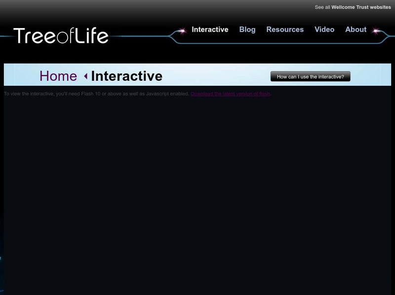 Wellcome Trust: Tree of Life Interactive Interactive Wellcome Trust: Tree of Life Interactive Interactive