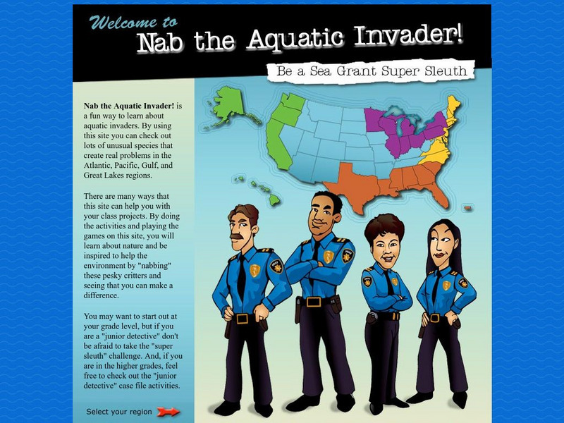 Sea Grant: Nab the Aquatic Invader Interactive Sea Grant: Nab the Aquatic Invader Interactive
