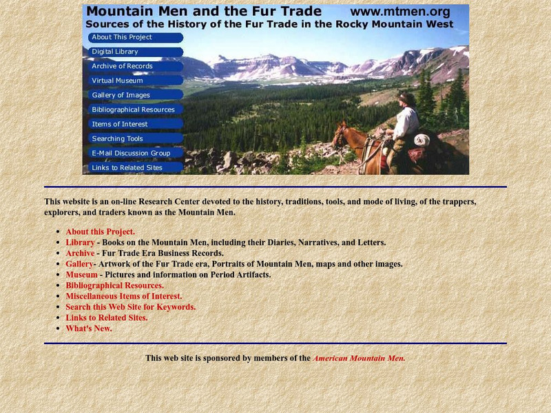 American Mountain Men: Mountain Men and the Fur Trade Website American Mountain Men: Mountain Men and the Fur Trade Website