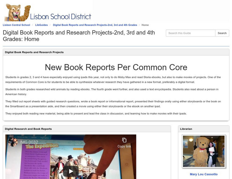 Lisbon School District: Digital Book Reports and Research Projects Unknown Type Lisbon School District: Digital Book Reports and Research Projects Unknown Type