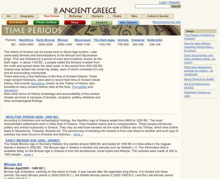 University Press: Ancient Greece: Time Periods Handout University Press: Ancient Greece: Time Periods Handout