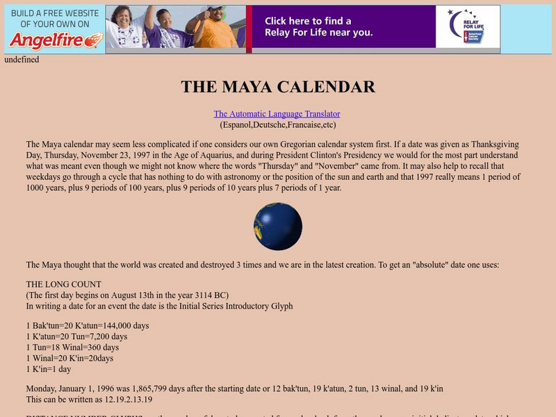 The Maya Calendar Handout