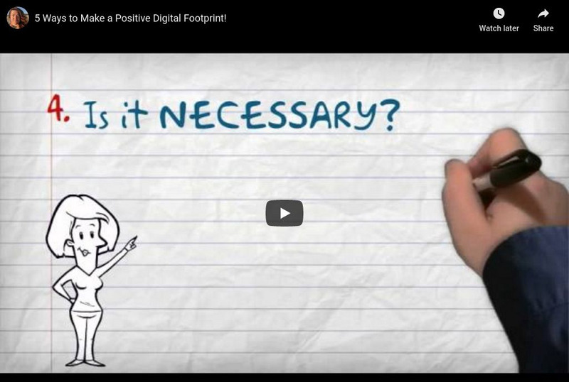 5 Ways to Make a Positive Digital Footprint! Instructional Video