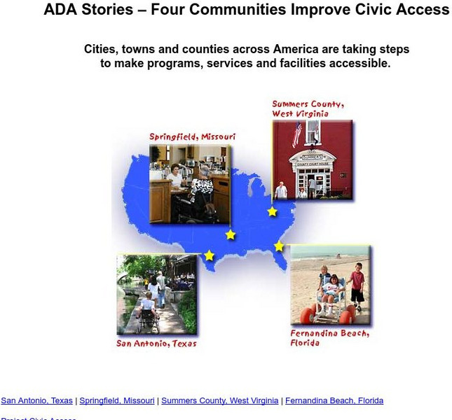 Department of Justice: Four Communities Improve Civic Access Website