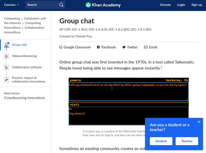 Khan Academy: Group Chat eBook Khan Academy: Group Chat eBook