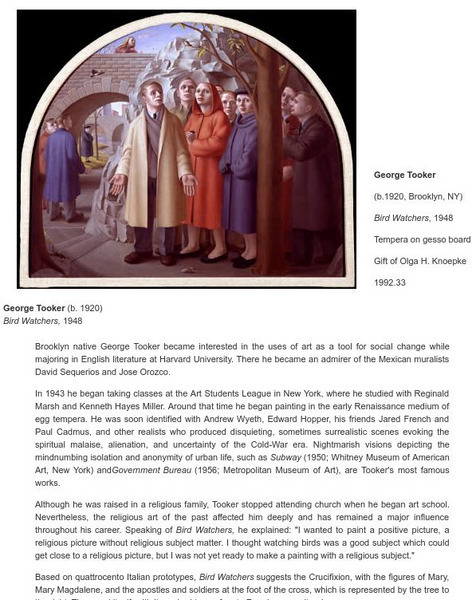 New Britain Museum of American Art: George Tooker Website