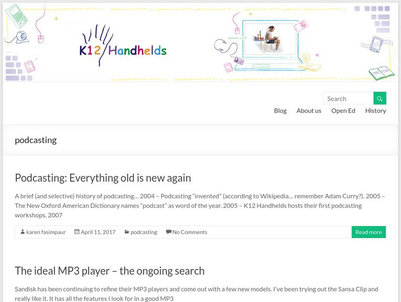 K12 Handhelds: Podcasting Website K12 Handhelds: Podcasting Website