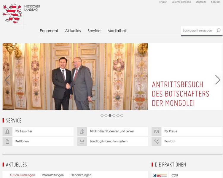 Hessischer Landtag (In German) Website Hessischer Landtag (In German) Website