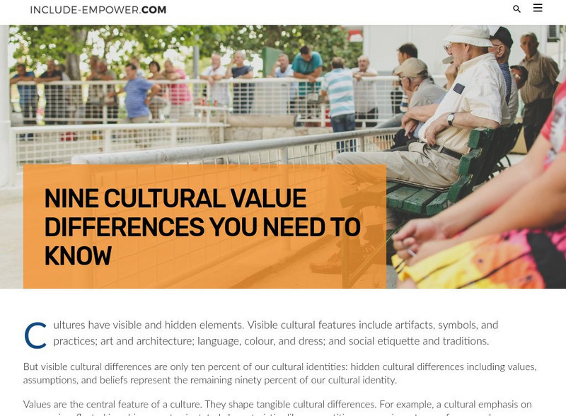 Culture Plus Consulting: Nine Cultural Value Differences You Need to Know Article