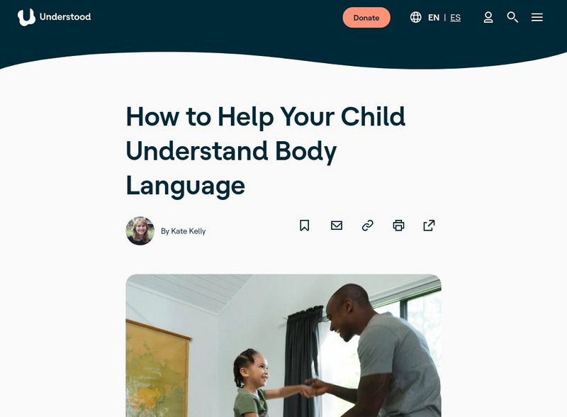 Understood: How to Help Your Child Understand Body Language Article Understood: How to Help Your Child Understand Body Language Article
