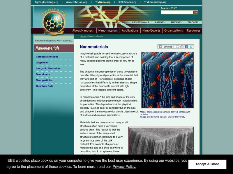 Try Nano: Nanomaterials Handout Try Nano: Nanomaterials Handout