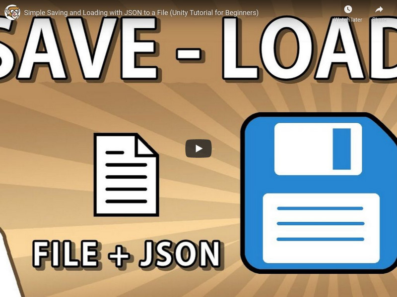 Code Monkey: Simple Saving and Loading With Json to a File Instructional Video Code Monkey: Simple Saving and Loading With Json to a File Instructional Video