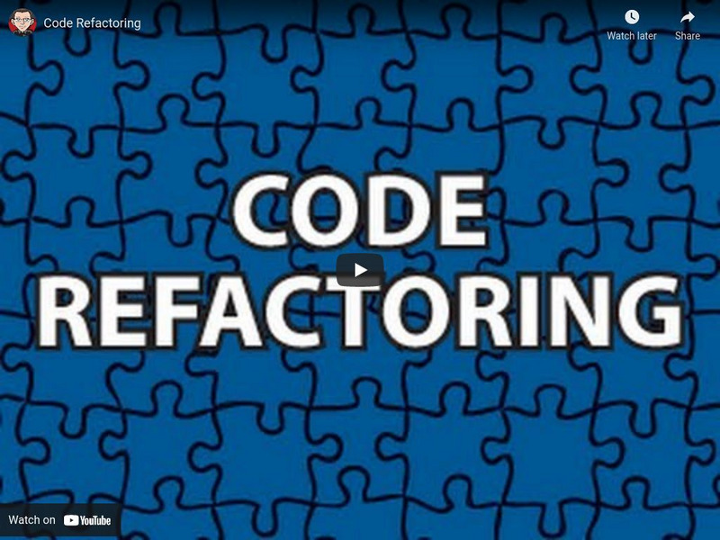 Derek Banas: Code Refactoring Instructional Video