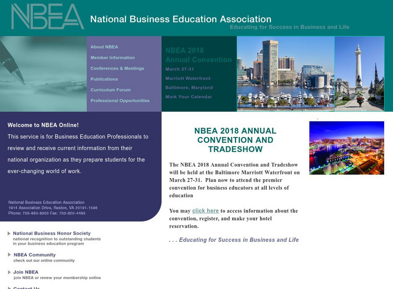 National Business Education Association Website National Business Education Association Website
