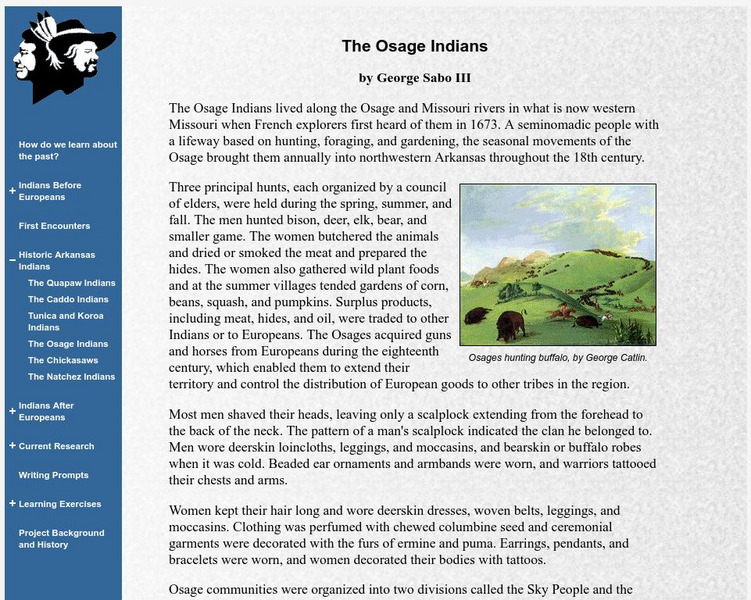 University of Arkansas: The Osage Indians Website University of Arkansas: The Osage Indians Website