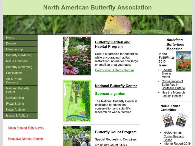 North American Butterfly Association Website North American Butterfly Association Website