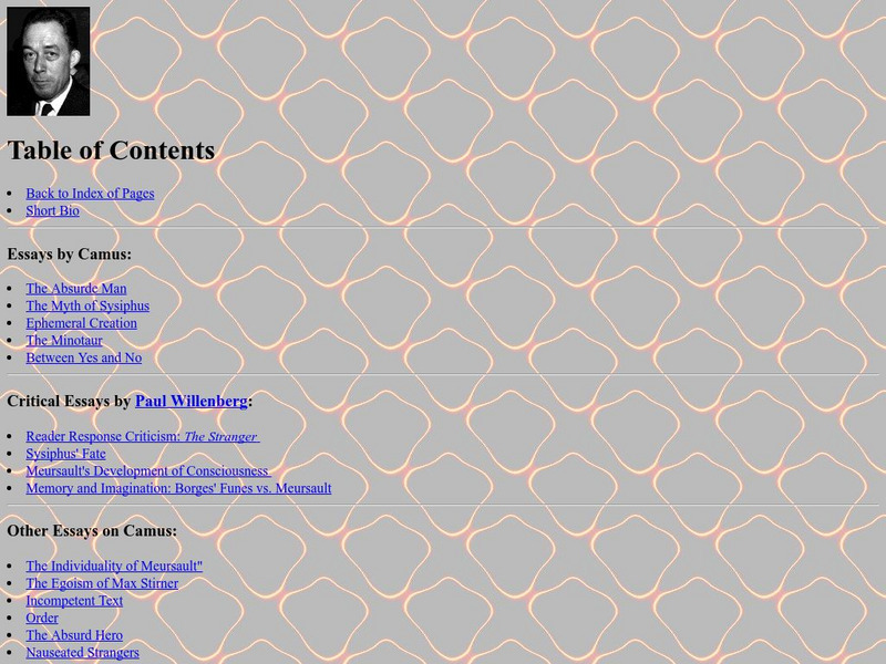 Swarthmore College: Albert Camus Handout