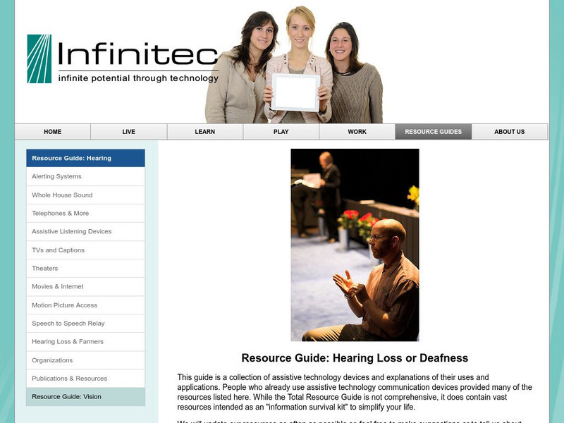 Infinitec: Total Resource Guide: Hearing Handout Infinitec: Total Resource Guide: Hearing Handout
