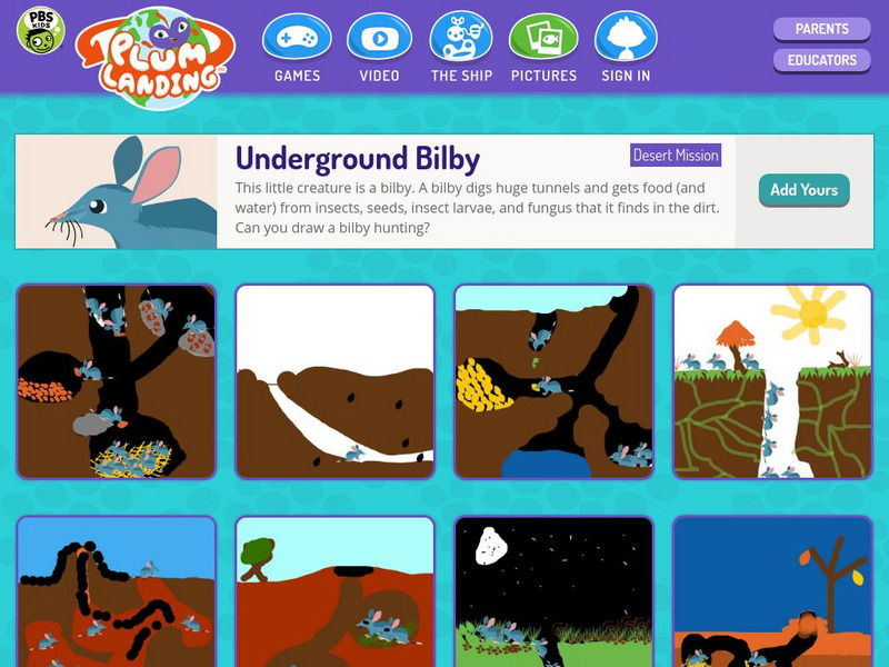 Pbs Kids: Plum Landing: Underground Bilby Activity Pbs Kids: Plum Landing: Underground Bilby Activity