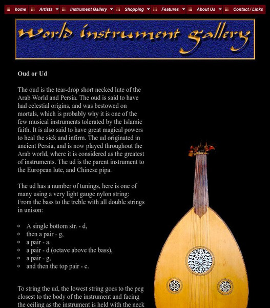 Asza: World Musical Instrument Gallery: Oud or Ud Handout