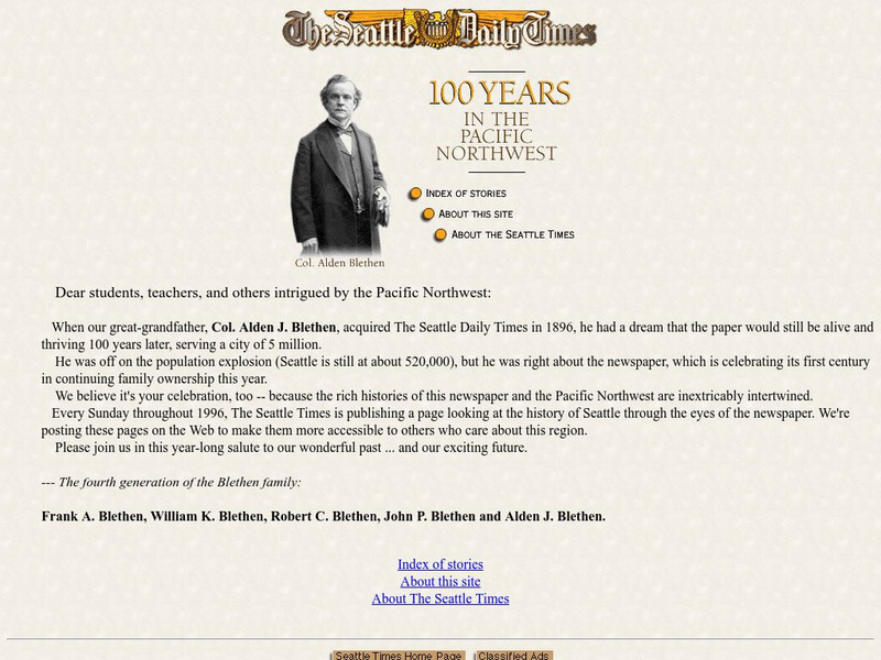 The Seattle Daily Times: 100 Years in Pacific Northwest Article