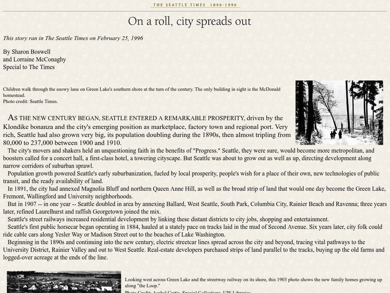 The Seattle Times: On a Roll, City Spreads Out Article