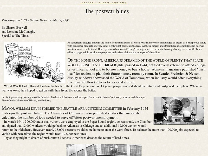 The Seattle Times: Postwar Blues Article