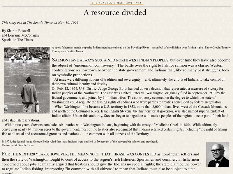Seattle Times: A Resource Divided Article Seattle Times: A Resource Divided Article
