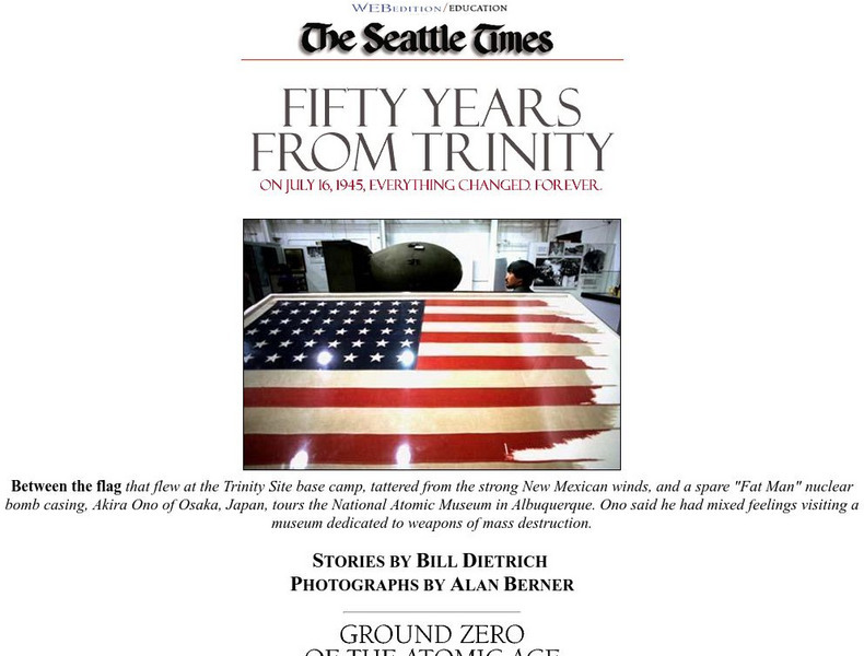 Seattle Times: Fifty Year From Trinity Article Seattle Times: Fifty Year From Trinity Article
