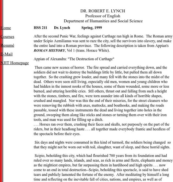 Roman History: The Destruction of Carthage Primary Roman History: The Destruction of Carthage Primary