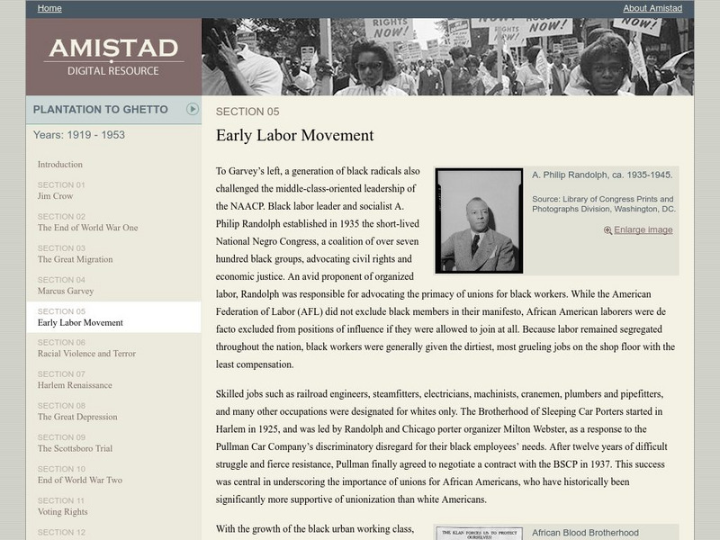 Amistad Digital Resource: Early Labor Movement Website Amistad Digital Resource: Early Labor Movement Website